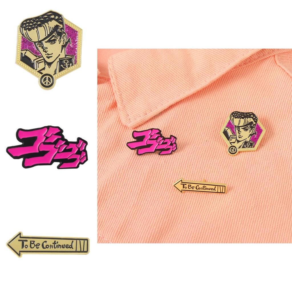 Jojo Anime Cartoon Metal Brooch Pin Stylish Alloy Badge For Fans Unisex Design