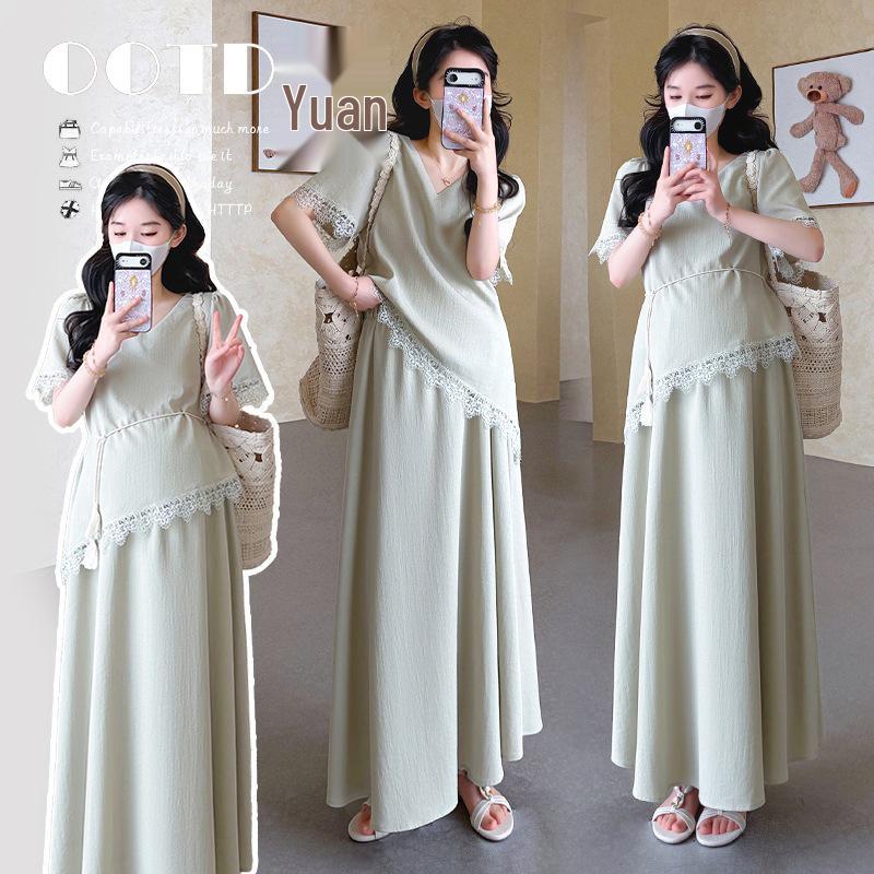 Summer 2026 French Lace Patchwork Irregular Skirt Set 2XL