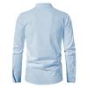 New Men's Casual Blouse Cotton Linen Shirt Tops Long Sleeve Tee Shirt Spring Autumn Slanted Placket Vintage Yoga Shirts