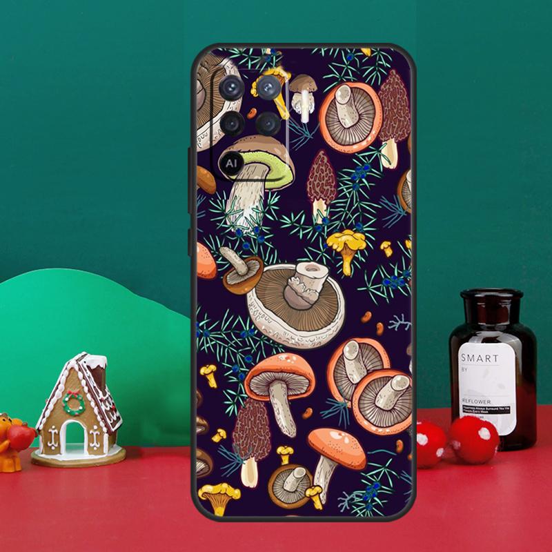 Mushroom Forest Case For Oppo A16 A76 A96 A17 A60 A40 A80 A98 A58 A78 A18 A38 A57 A74 A54 A94 A15 A5 A6 Pro