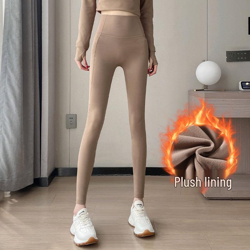 

2024 Женский теплый костюм для йоги и бега на флисовой подкладке – Стильный, Слим-фит, Высококлассный Small