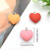 Colorful Resin Heart Earrings & Keychain Necklace Charm Set