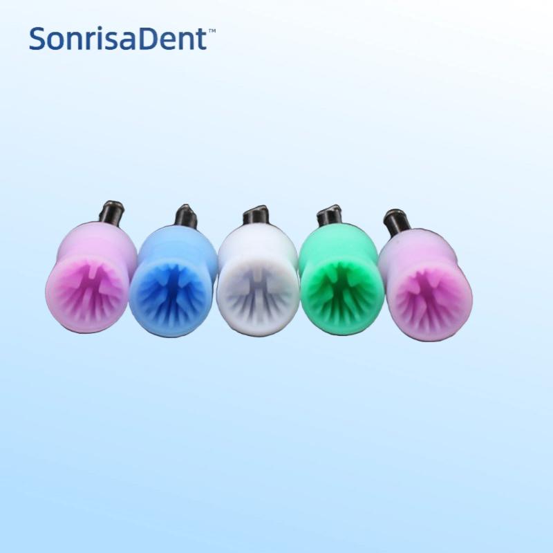 100Pcs/Box Dental Treatment Brush Prevention Brush Polishing Polisher Disposable Pointed Cup Head Brush Head Dental