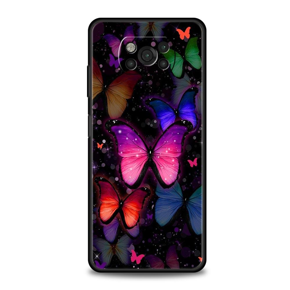 butterfly Phone Case For Xiaomi Mi Poco X3 NFC M3 F4 F3 M4 X4 Pro 5G Note 10 12 Lite 11 11T 10T 11X 13 12T Pro 9T Soft Cover