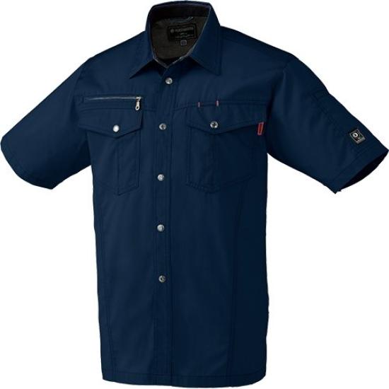 

KURODARUMA CORPORATION Short Sleeve Size Shirt, Navy, L, 26593-11-L