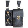 Medieval Leather Belt Pouches With 2 Potion Bottle Halloween Wizard Waist Pouches Side Pack Halloween Costume Accessory