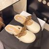 Baotou half slippers outer wear summer women's new gentle bow one pedal lazy single shoes women