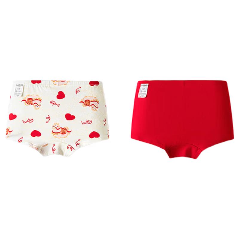 Balabala Girls' Anti-bacterial Boxer Briefs 2-Pack