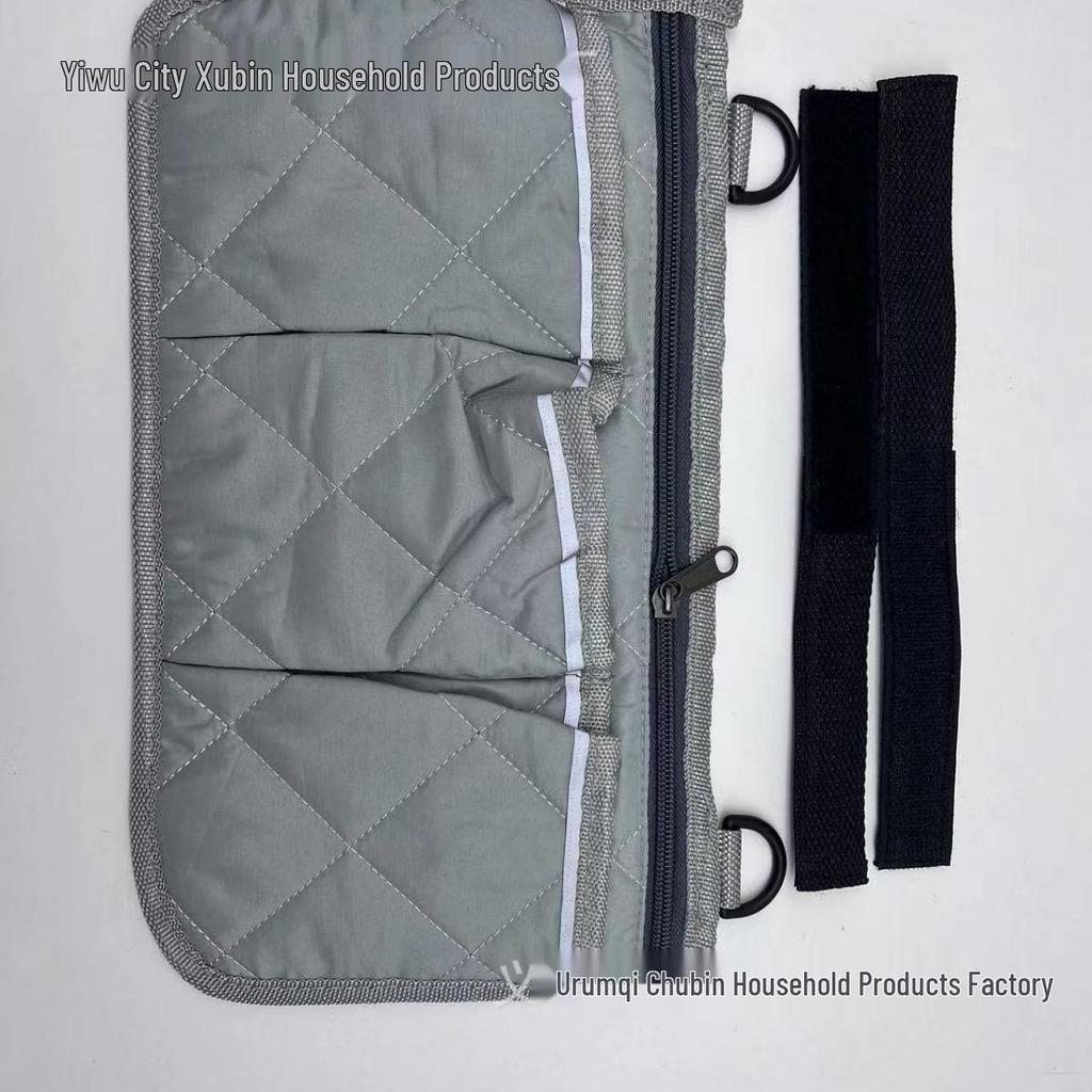 TEMU Multifunctional Wheelchair Armrest Storage Bag with Reflective Strip