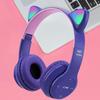 Flashing LED Cute Cat Ears Headphones Bluetooth Wireless Headset with Mic P47M Kid Girl Stereo Music Earbud Sports Headphones