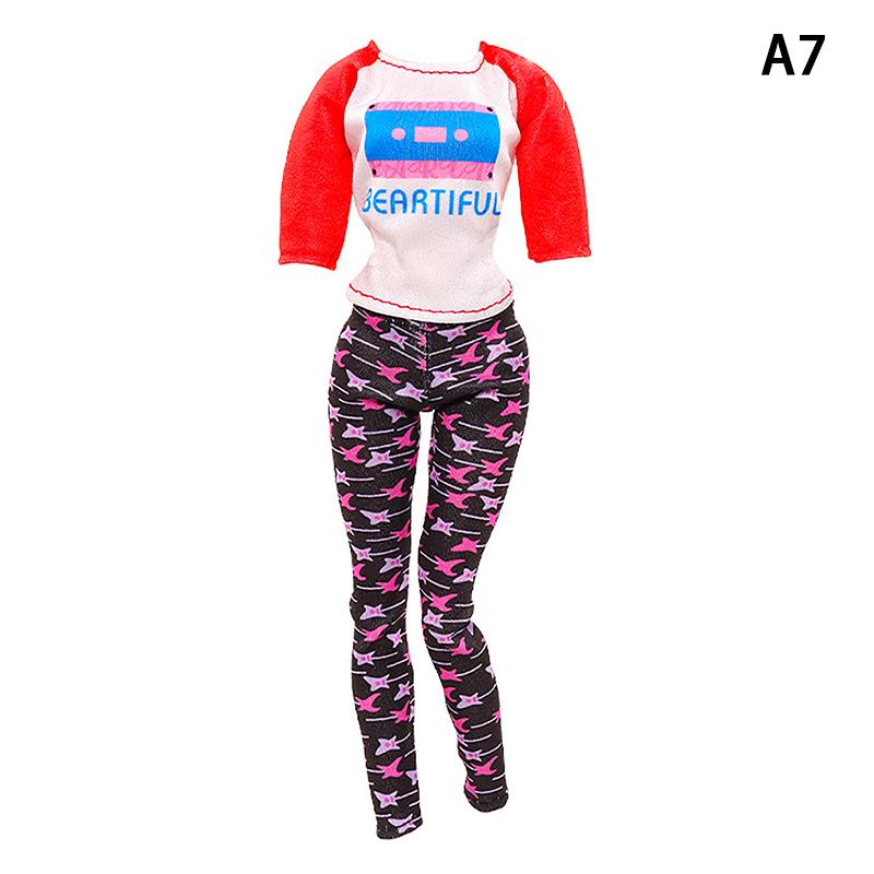 

1 комплект кукольный миниатюрный кукольный наряд / короткая юбка / блузка летняя одежда для 30 см кукол модная одежда