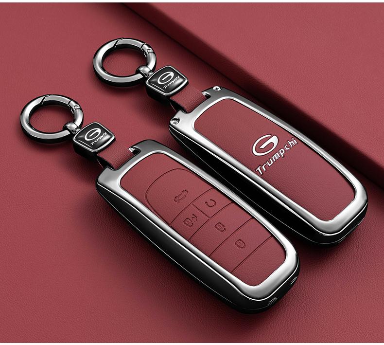 newFor GAC Trumpchi GS7 GS8 GM8 GS5 GA6 GM6 Zinc Alloy Leather Key Protect Holder Fob Auto Accessories Car Remote Key Case Cover