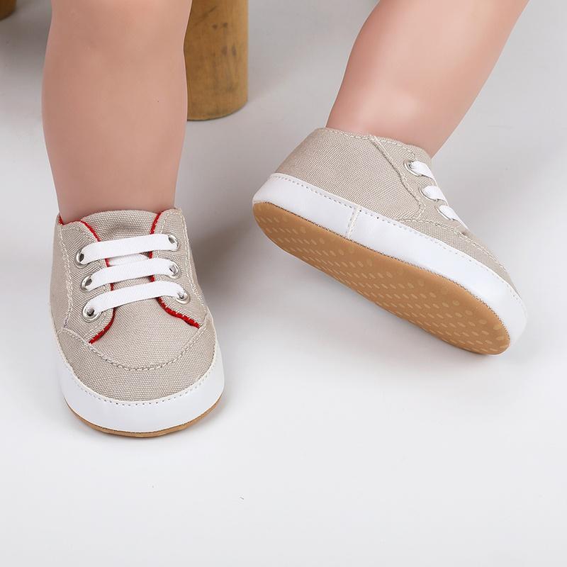 Baby Casual Shoes Soft and Comfortable Retro Simple Solid Color Toddler Shoes