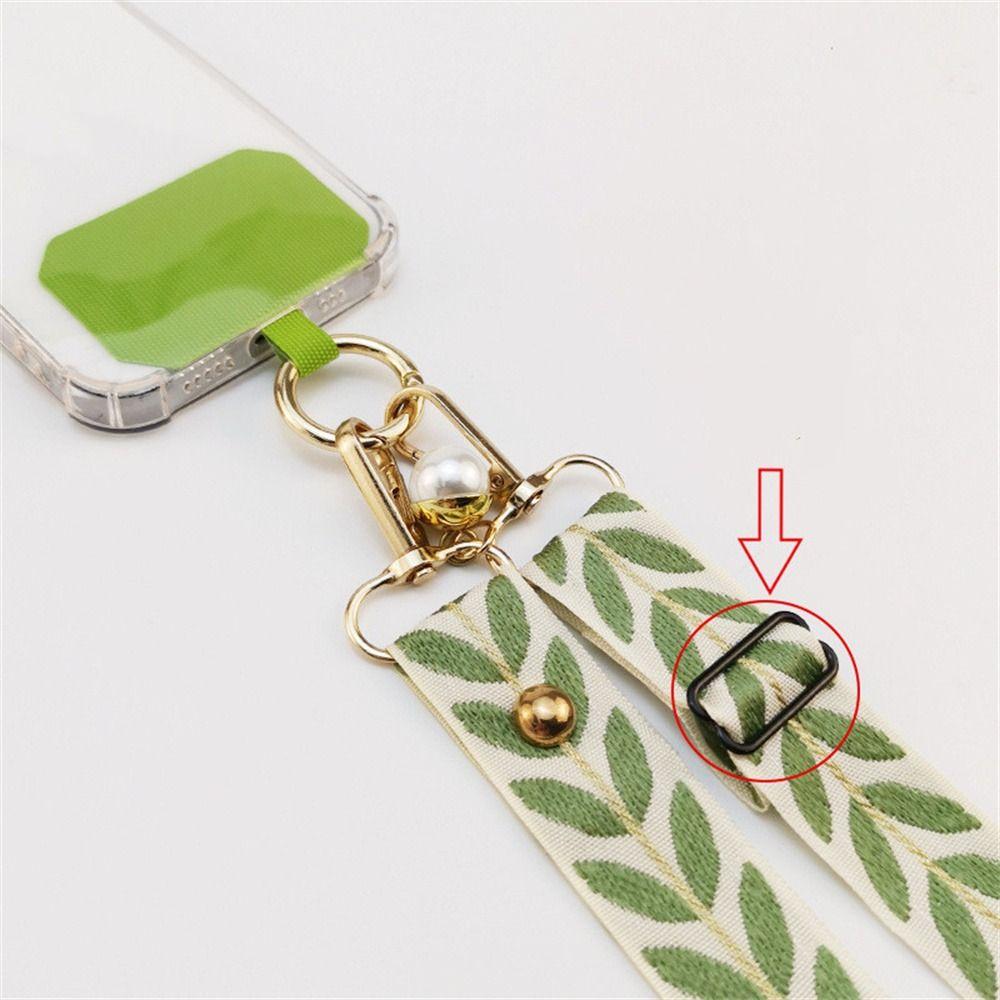 Adjustable Phone Antilost Lanyard Pearl Pendant Cell Phone Lanyard  Phone Accessories