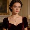 Elegant Simulated Pearl Women Pendant Necklace for Engagement Party Charming Accessories Fashion Daily Versatile Jewelry
