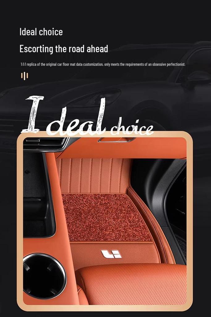 Li Auto L6 Trunk Mat & Backrest Pad - Three-Row Seat TPE Modification Accessories