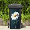 Pegatinas Decorativas para Cubo de Basura con Cara, Pegatina de Animales de Dibujos Animados, Pegatina de PVC Autoadhesiva Colorida, Pegatina Impermeable Linda Gato Perro para Cubo de Basura con Ruedas