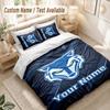 Custom Name Bedding Set 3 PiecesWarrington Wolves Print Duvet Cover + 2 Pillowcases Soft Bed Decor