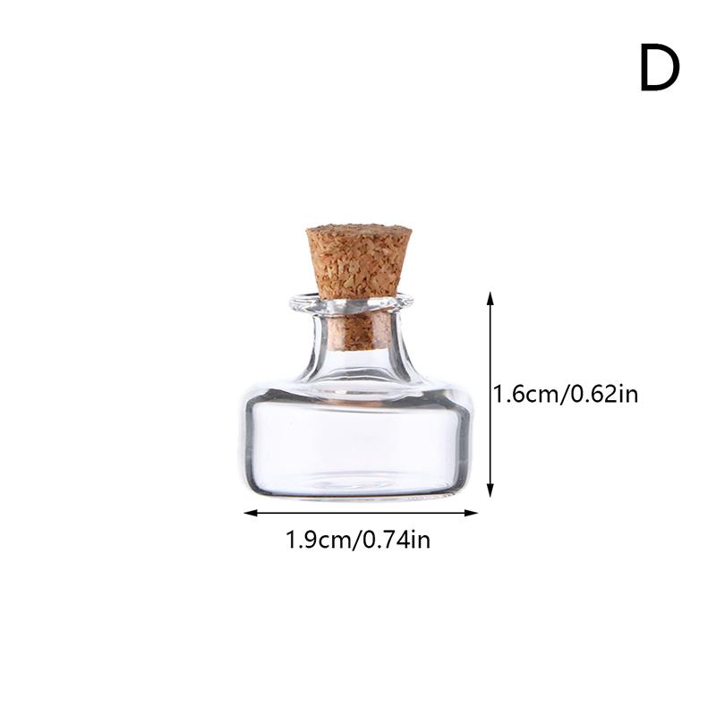 1:12 Domeček pro panenky Mini láhev na přání Skleněná úložná láhev s korkovou nádobou na cukroví Home Decor