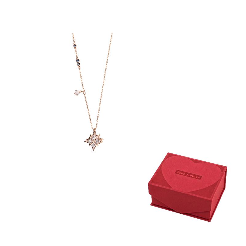 Swarovski Symbolica Artificial Crystal Necklaces Womens Rose Gold tone Plated