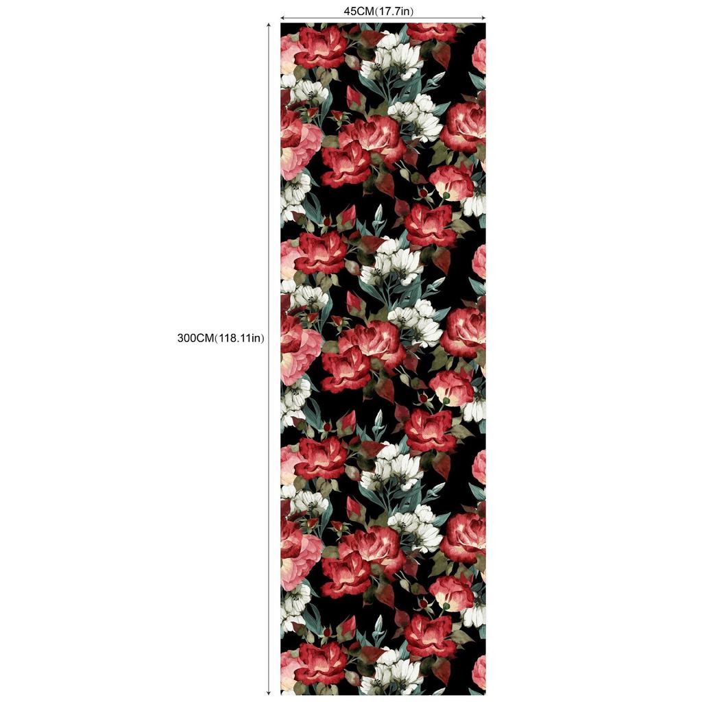 HaoHome Blumen und Pflanzen Abziehbar und Aufklebbar Tapete Abnehmbar Mehrfarbig Vinyl Klebstoff Floral Wandbeläge Wohnzimmer Dekor