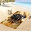 Custom Name Chicago Fire Print Beach Towel, Large Soft Quick Dry Towel for Beach Camping Swimming -HE20