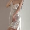 Women Sexy Lace V-neck Sleepwear Suspenders Nightdresses Female Sleeveless Nightwear