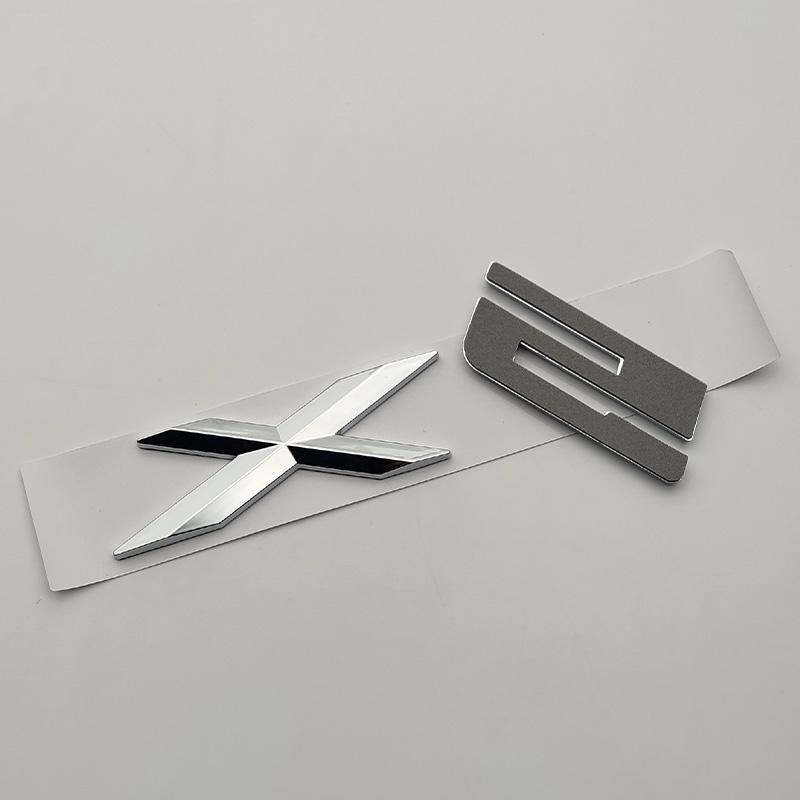 3D ABS Chrom Logo X3 X5 X6 GT Emblem Auto Abzeichen Stamm Aufkleber Für X5 E70 E53 F15 G05 X3 x5 X6 GT Stikcer Zubehör