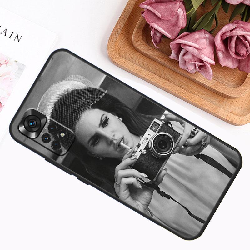 Singer Lana Del Rey Case For Xiaomi Redmi Note 11 10 9 8 12 Pro Plus 12S 11S 10S 9S Cover For Redmi 12C 10C 9C