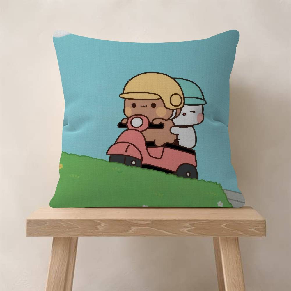 Cartoon Bubu And Dudu Personalized Picture Text Home Decorative Pillows Household Gifts 45X45Cm
