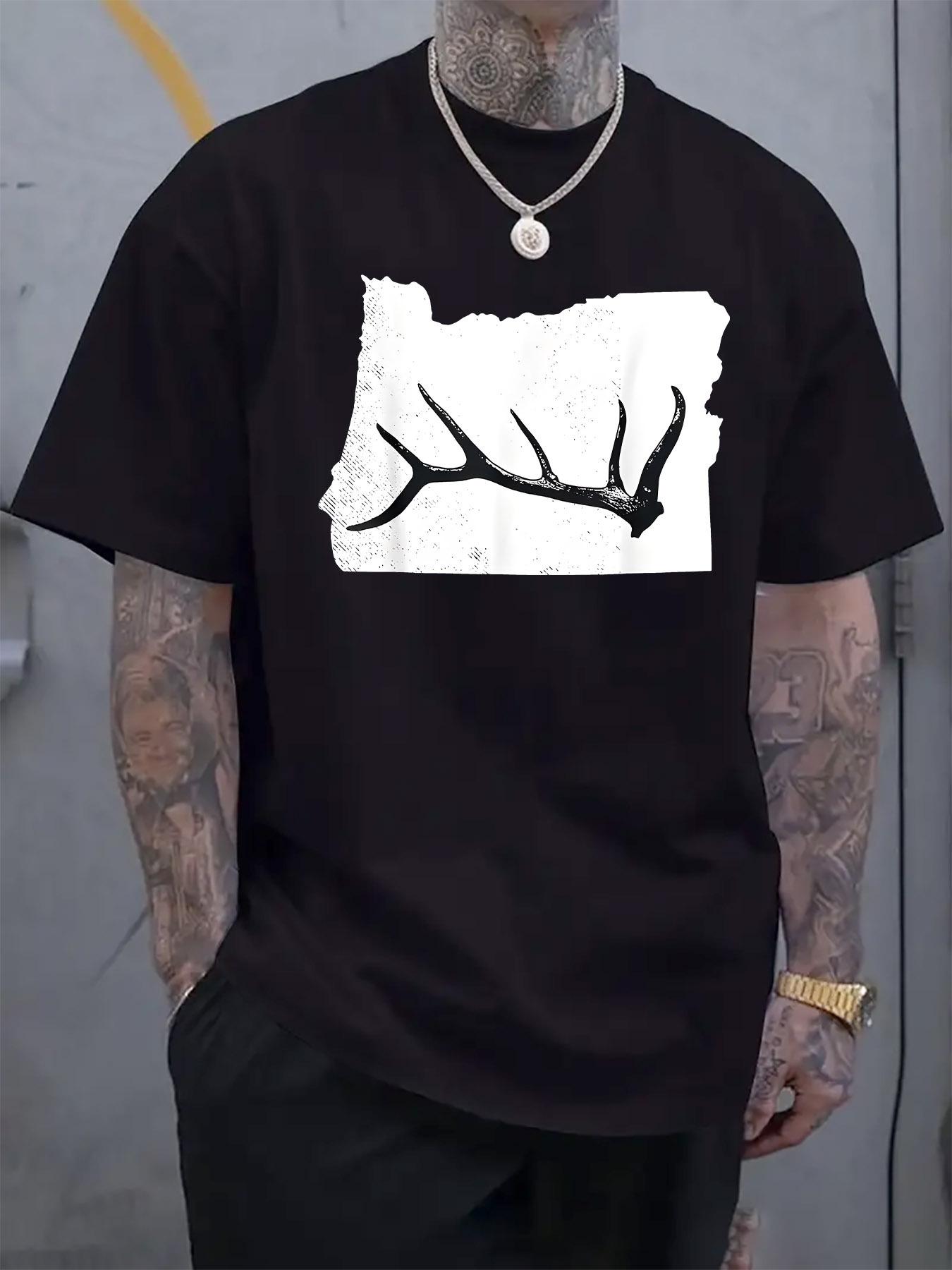 Casual Crew Neck Short Sleeve Tshirt with Black and White... XXXXL