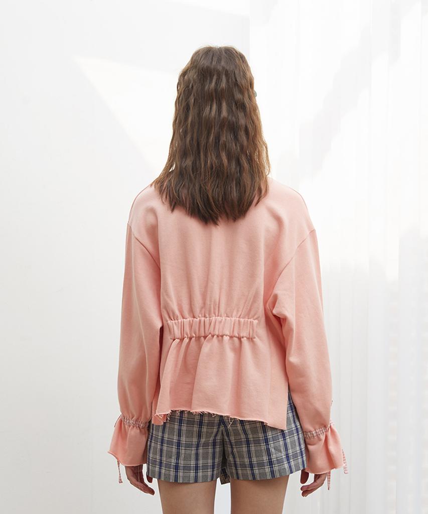 Near And Dear Banding Point Sweet T-Shirt Pink