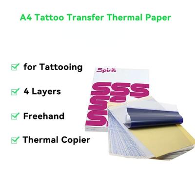 Tattoo A4 Transferpapier 100 Blatt Tattoo Transferpapier Stencil Carbon Copier Spirit Stencil Carbon 4 Lagen Thermopapier