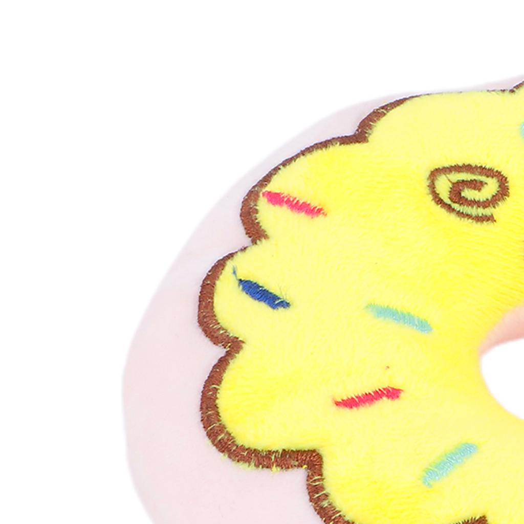 Dog Squeaky Toy Stuffed Bite Resistant Donuts Pet Toy Soft Plush Toy for Dogs Pets
