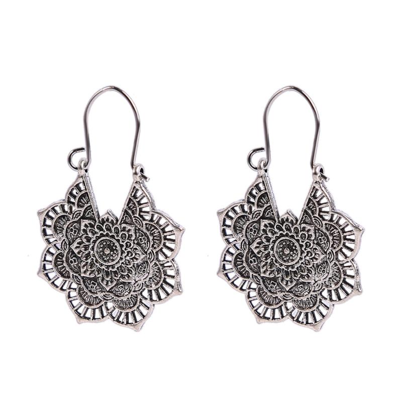 9 Pairs Bohemian Silver Drop Dangle Earrings Set for Women Girl Hypoallergenic Fashion Vintage Boho Turquoise Earrings