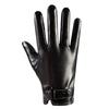 Winter thermal gloves men's and women's outdoor riding three-thread leather gloves three-tendon velvet cold-proof gloves