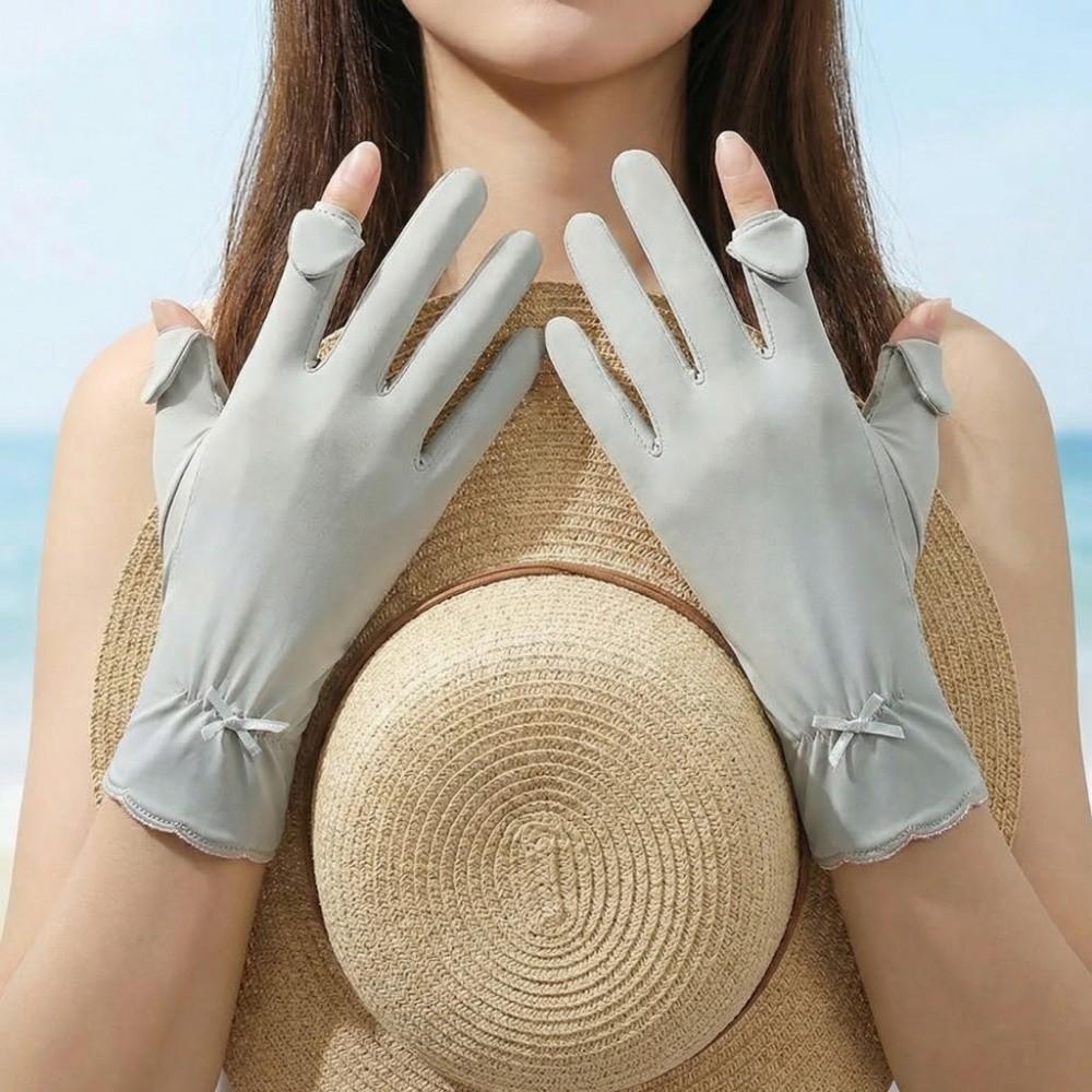 Thin Ice Silk Riding Gloves Sun Protection Summer Driving Mittens Women Sunscreen Gloves  Summer