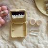 Travel Contact Lens Case with Mirror & Tweezers -for Women Men Cute Pink Love Niche Girl Style Companion Care Box Case