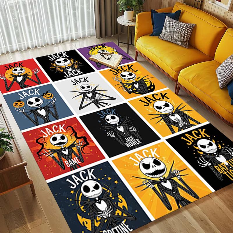 Jack Skellington Living Room Non-Slip Area Rug Soft Carpet for Bedroom Game Playroom Sofa Office Home Decor Doormat Christmas Gift C9211594