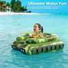 Juguete de Tanque Inflable para Niños con Pistola de Agua, Flotador de Donut, Asiento para Jugar en el Agua para Bebé