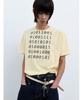 YOUCHE PRET A PORTER Sq Binary Short Sleeve Tee Pale Yellow