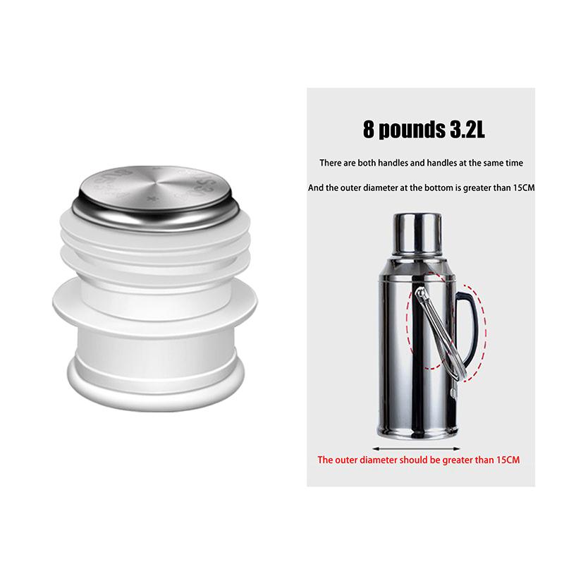 

3 шт. Запасные части Пробка для термоса Пищевой класс Чашка-термос Крышка для горячей воды Нержавеющая сталь Силиконовая крышка для чайника large