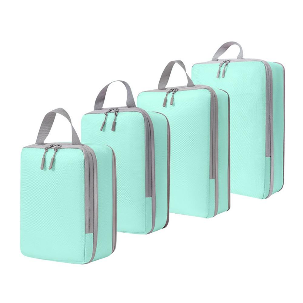 

4 шт./компл. Дорожная сумка для хранения большой вместимости, компрессионная косметичка для туалетных принадлежностей, сумка для макияжа, одежда озеро синий