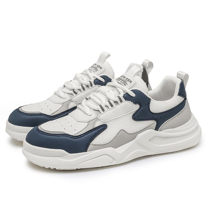 

Jinjiang men s shoes high-end white shoes summer breathable mesh comfortable running sports shoes men s casual board shoes 44