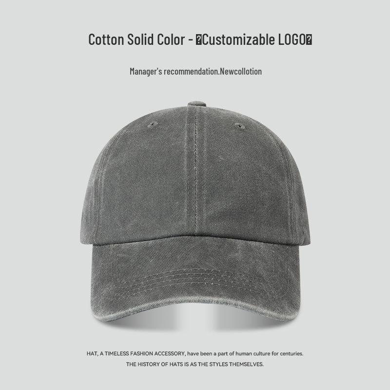 "65cm Unisex Solid Color Baseball Cap with Soft Top, Deepened and Widened Brim for a Slimmer Face Look."
