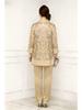 Abito da sera taglie forti da donna europeo e americano - Elegante completo pantalone con ricamo in pizzo pesante