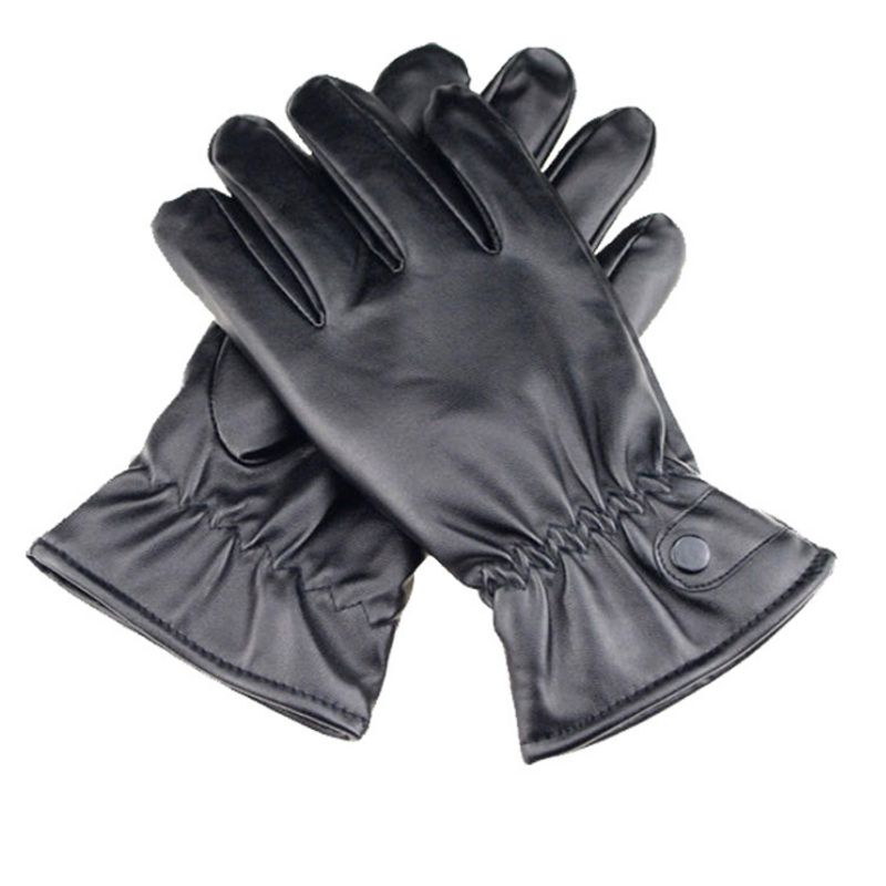 

Кожаные перчатки мужские зимние Heattech для улицы, для велоспорта, флисовая подкладка, толстые, ветрозащитные, водонепроницаемые, с сенсорным экраном, для велоспорта, мотоцикла Men Black All yards