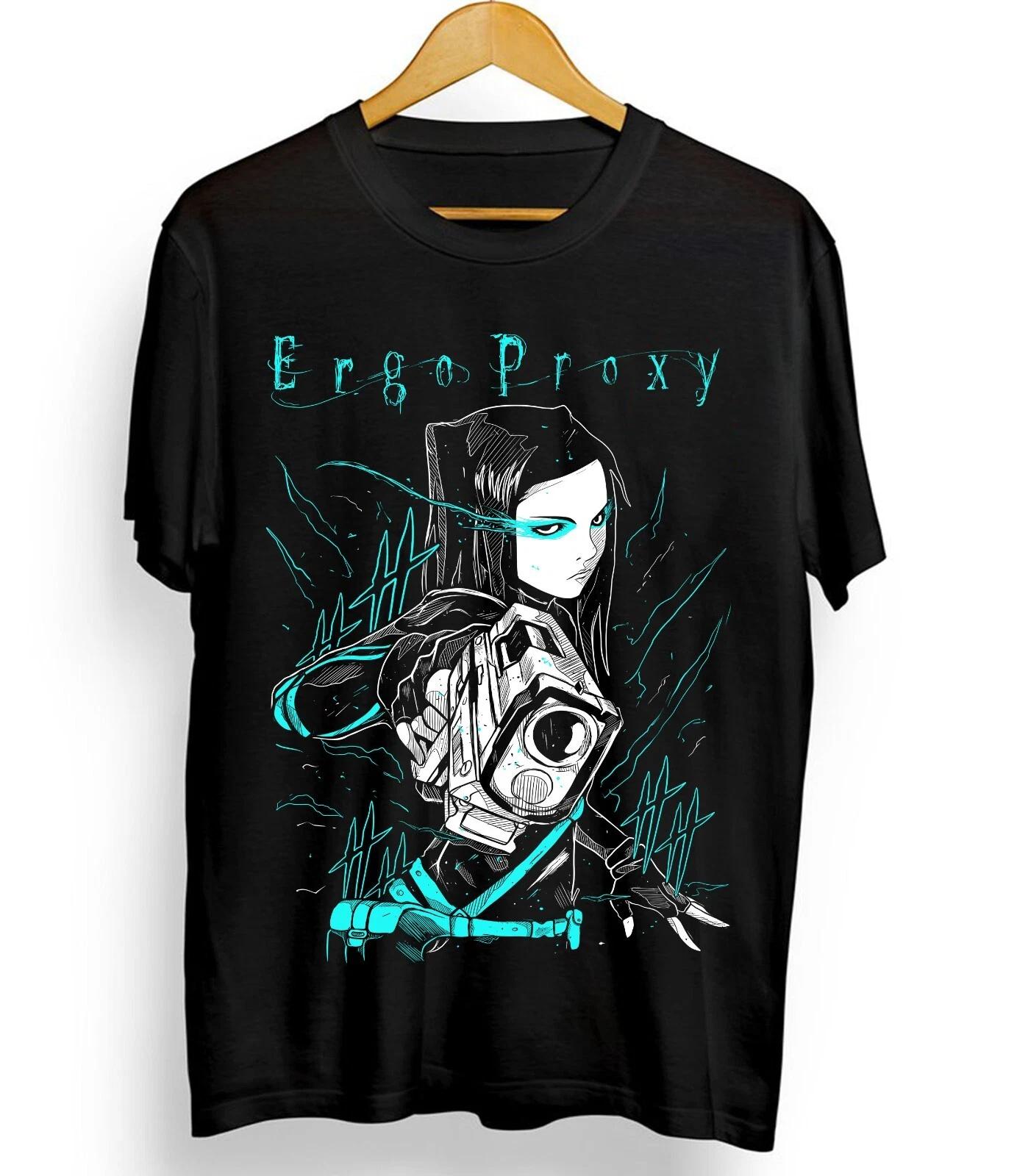 

Summer Hot Sale Ergo Proxy Tshirt Rel Mayer Anime Manga Girl Kawaii Funny Gift Shirt Mens Round Neck Tshirt 4XL