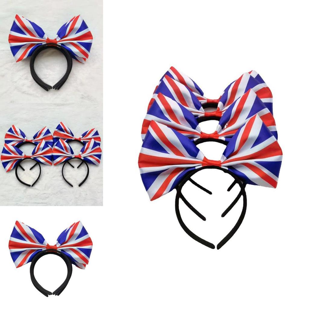 Stilvolles Union Jack Haarband Alice Stirnband Mit Großer Schleife Für Männer Und Frauen Platinjubiläum