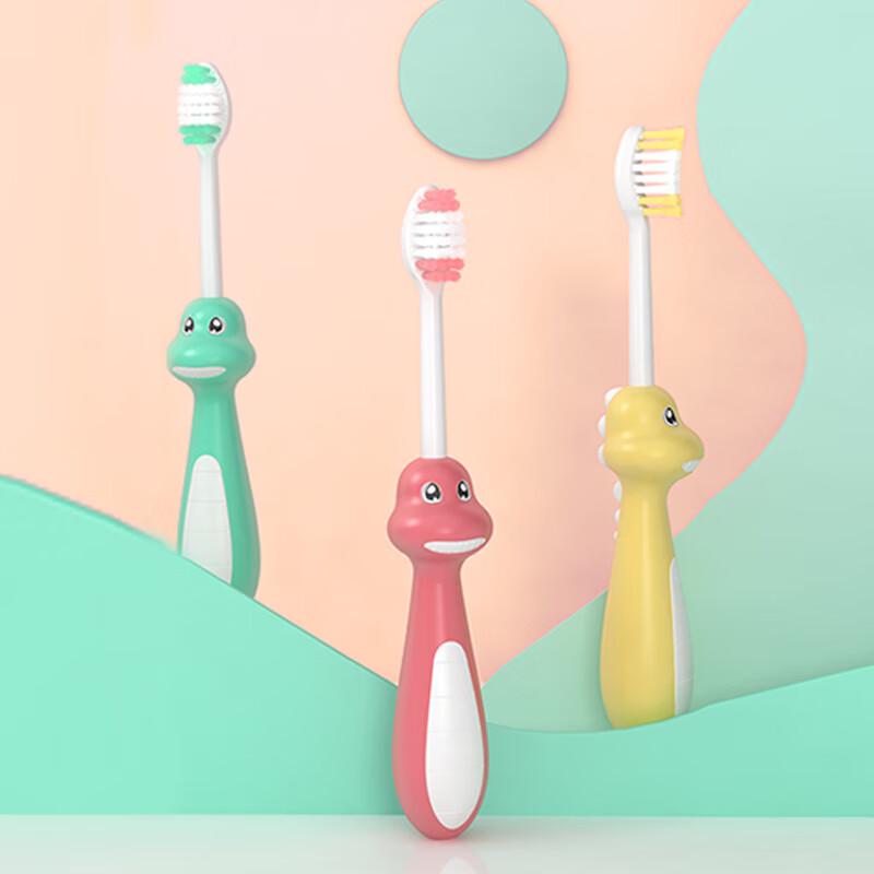 Miker Cute Dinosaur Kids Soft Toothbrush Set